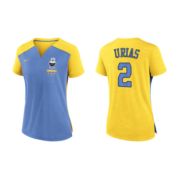 Luis Urias Women's Brewers Gold City Connect Exceed Boxy V-Neck T-Shirt