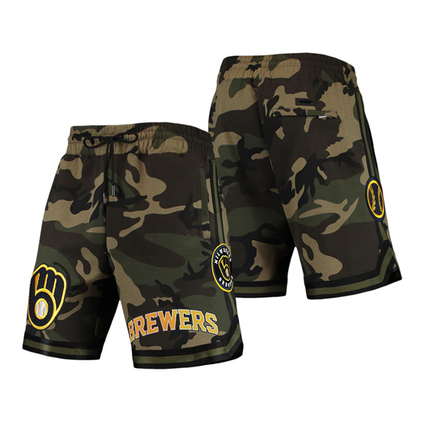 Men's Milwaukee Brewers Pro Standard Camo Team Shorts