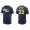 Pablo Reyes Brewers Navy City Connect Wordmark T-Shirt