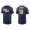 Robin Yount Brewers Navy City Connect Wordmark T-Shirt