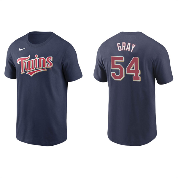 Men's Minnesota Twins Sonny Gray Navy Name & Number Nike T-Shirt