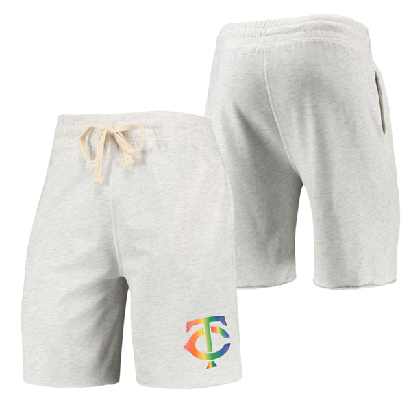 Minnesota Twins Concepts Sport Oatmeal Mainstream Logo Terry Tri-Blend Shorts