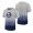Men's Minnesota Twins Fanatics Branded Heathered Gray Heathered Navy Iconic Team Ombre Dip-Dye T-Shirt