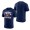 Minnesota Twins Heathered Navy Badge Of Honor Tri-Blend T-Shirt