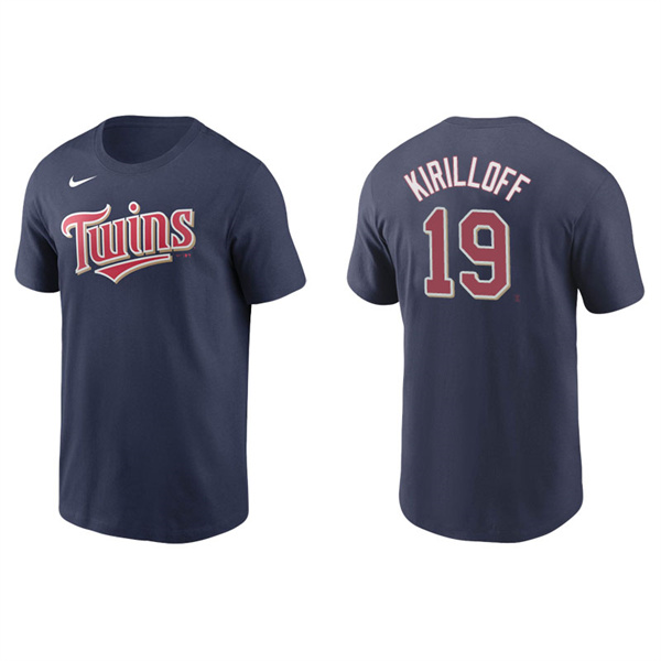 Men's Minnesota Twins Alex Kirilloff Navy Name & Number Nike T-Shirt