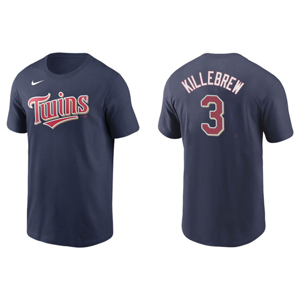 Men's Minnesota Twins Harmon Killebrew Navy Name & Number Nike T-Shirt