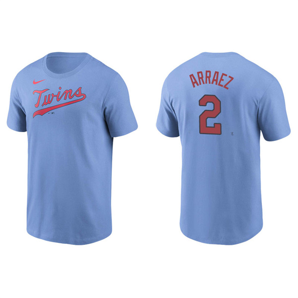 Men's Minnesota Twins Luis Arraez Light Blue Name & Number Nike T-Shirt