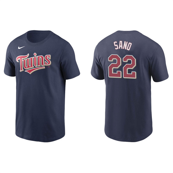 Men's Minnesota Twins Miguel Sano Navy Name & Number Nike T-Shirt