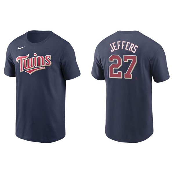 Men's Minnesota Twins Ryan Jeffers Navy Name & Number Nike T-Shirt