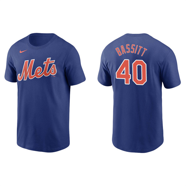 Men's New York Mets Chris Bassitt Royal Name & Number Nike T-Shirt
