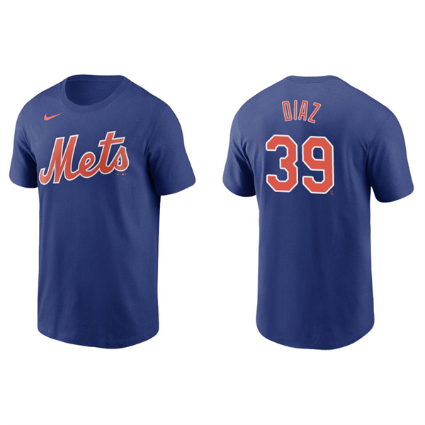 Men's New York Mets Edwin Diaz Royal Name & Number Nike T-Shirt