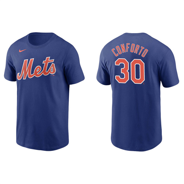 Men's New York Mets Michael Conforto Royal Name & Number Nike T-Shirt