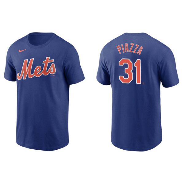 Men's New York Mets Mike Piazza Royal Name & Number Nike T-Shirt