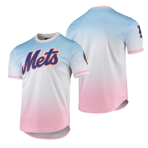 Men's New York Mets Pro Standard Blue Pink Ombre T-Shirt