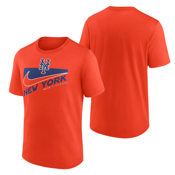 Men's New York Mets Nike Orange Swoosh Town Performance T-Shirt