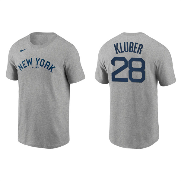 Corey Kluber Men's New York Yankees Babe Ruth Nike Heathered Gray 2021 Field Of Dreams Name & Number T-Shirt
