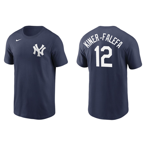 Men's New York Yankees Isiah Kiner-Falefa Navy Name & Number Nike T-Shirt
