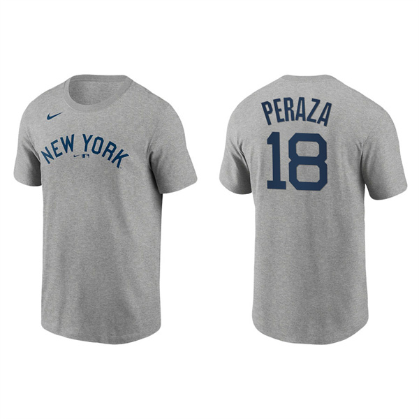 Men's New York Yankees Jose Peraza Gray 2021 Field Of Dreams T-Shirt
