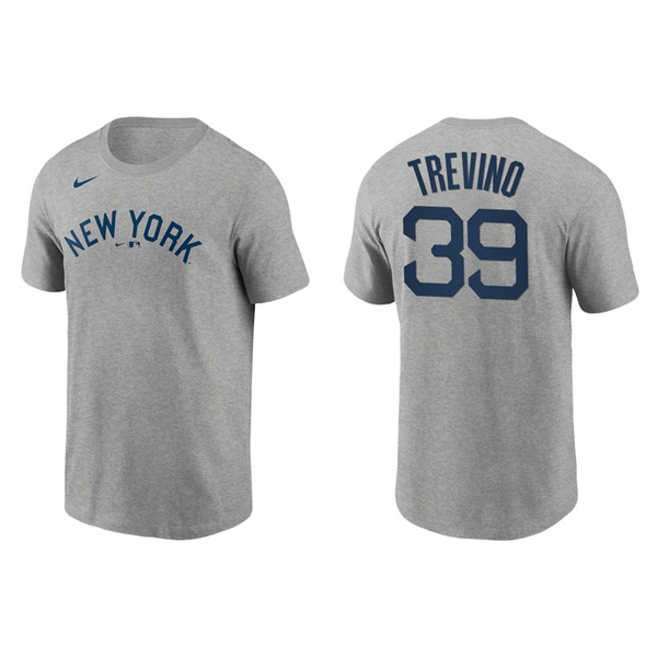 Men's New York Yankees Jose Trevino Gray 2021 Field Of Dreams T-Shirt