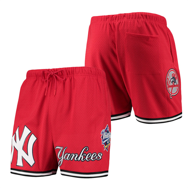 Men's New York Yankees Pro Standard Red Logo Mesh Shorts