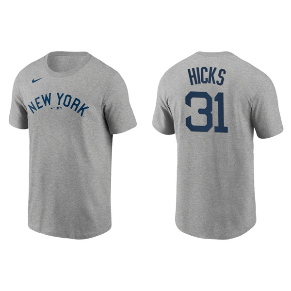 Men's New York Yankees Aaron Hicks Gray 2021 Field Of Dreams T-Shirt