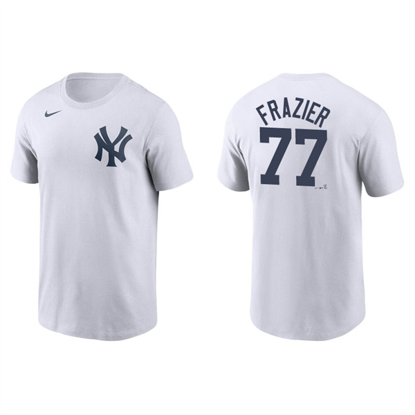 Men's New York Yankees Clint Frazier White Name & Number Nike T-Shirt