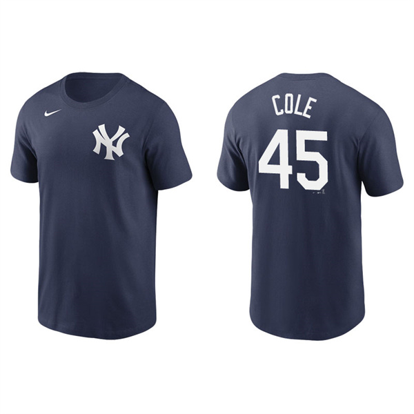 Men's New York Yankees Gerrit Cole Navy Name & Number Nike T-Shirt