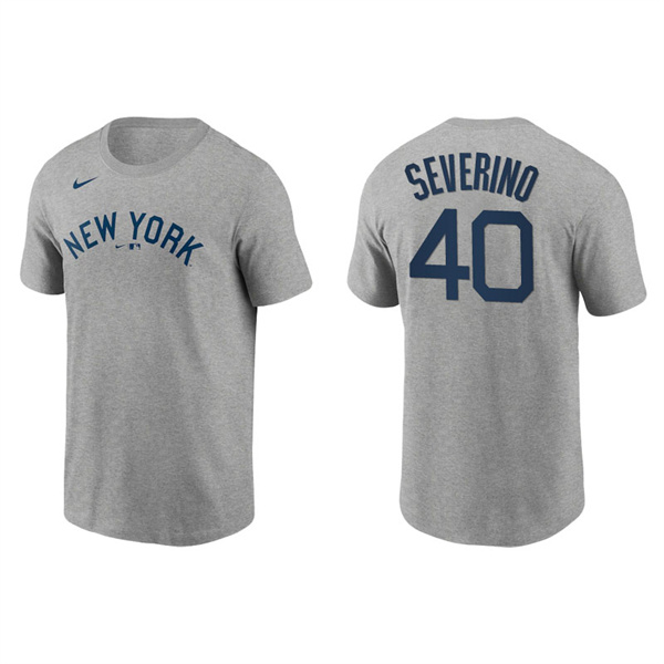 Men's New York Yankees Luis Severino Gray 2021 Field Of Dreams T-Shirt