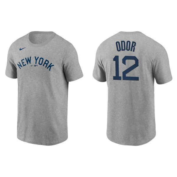 Men's New York Yankees Rougned Odor Gray 2021 Field Of Dreams T-Shirt