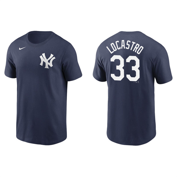 Men's New York Yankees Tim Locastro Navy Name & Number Nike T-Shirt