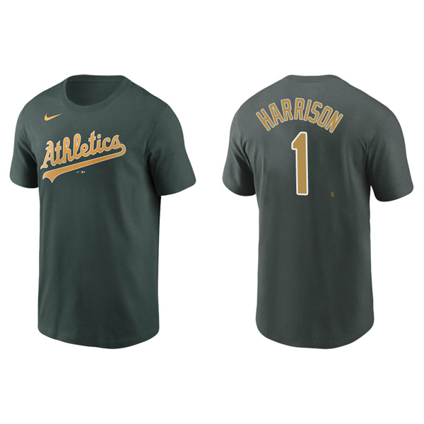 Men's Oakland Athletics Josh Harrison Green Name & Number Nike T-Shirt
