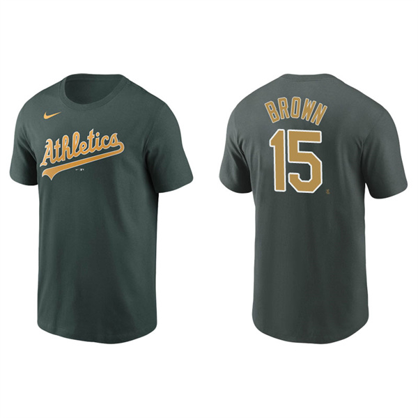 Men's Oakland Athletics Seth Brown Green Name & Number Nike T-Shirt