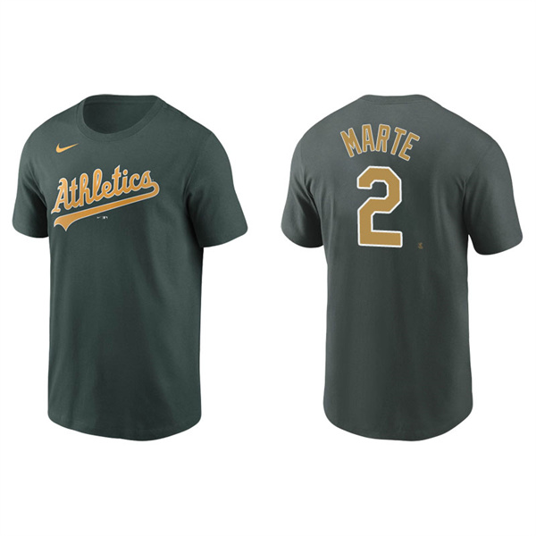 Men's Oakland Athletics Starling Marte Green Name & Number Nike T-Shirt