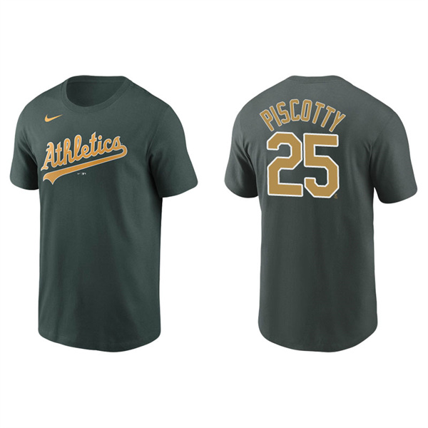 Men's Oakland Athletics Stephen Piscotty Green Name & Number Nike T-Shirt