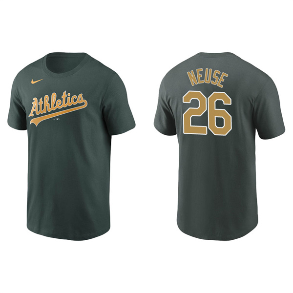 Men's Oakland Athletics Sheldon Neuse Green Name & Number Nike T-Shirt