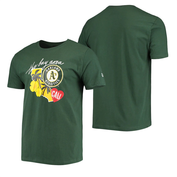 Men's Oakland Athletics New Era Green City Cluster T-Shirt