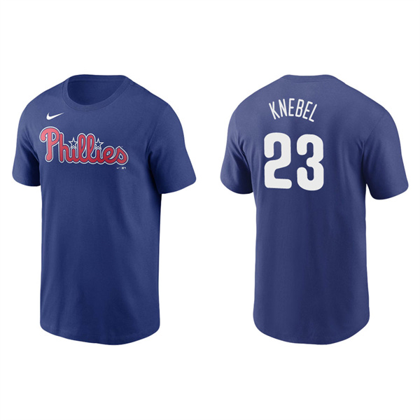 Men's Philadelphia Phillies Corey Knebel Royal Name & Number Nike T-Shirt