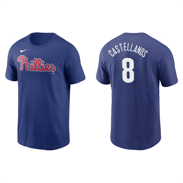 Men's Philadelphia Phillies Nick Castellanos Royal Name & Number Nike T-Shirt