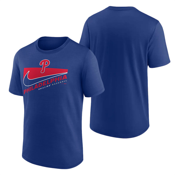 Men's Philadelphia Phillies Nike Royal Swoosh Town Performance T-Shirt