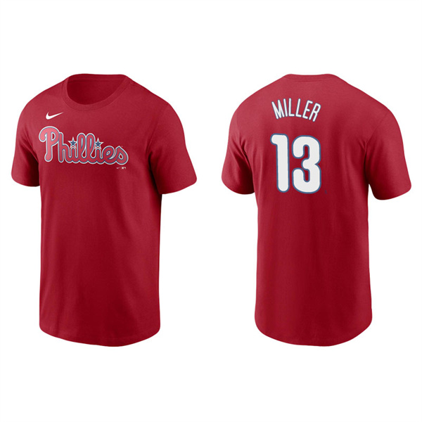 Men's Philadelphia Phillies Brad Miller Red Name & Number Nike T-Shirt