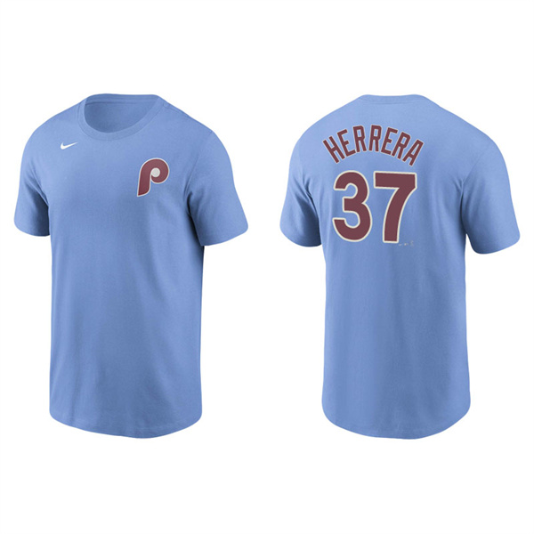 Men's Philadelphia Phillies Odubel Herrera Light Blue Name & Number Nike T-Shirt