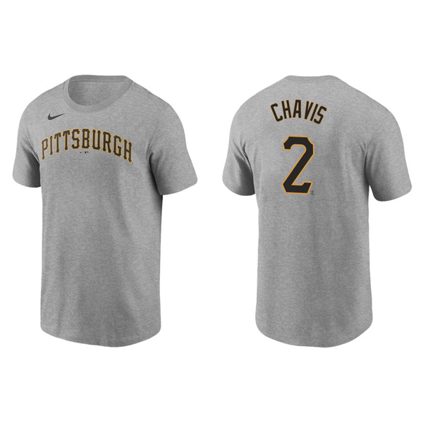 Men's Michael Chavis Pittsburgh Pirates Gray Name & Number Nike T-Shirt