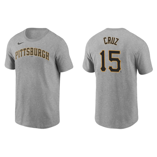 Men's Oneil Cruz Pittsburgh Pirates Gray Name & Number Nike T-Shirt