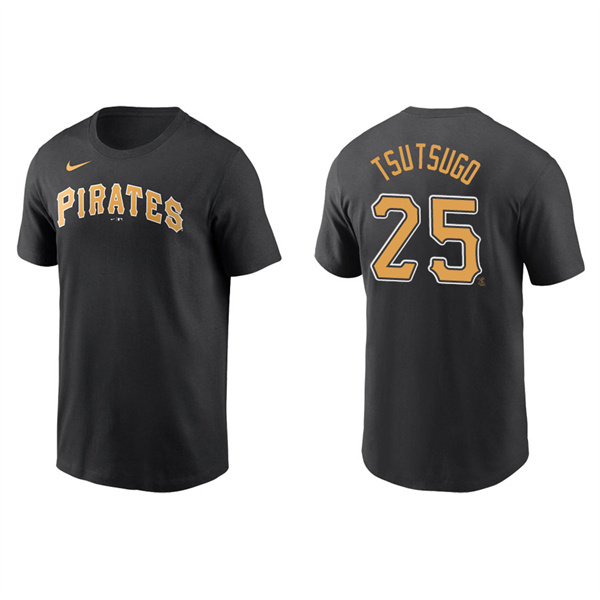 Men's Yoshitomo Tsutsugo Pittsburgh Pirates Black Name & Number Nike T-Shirt