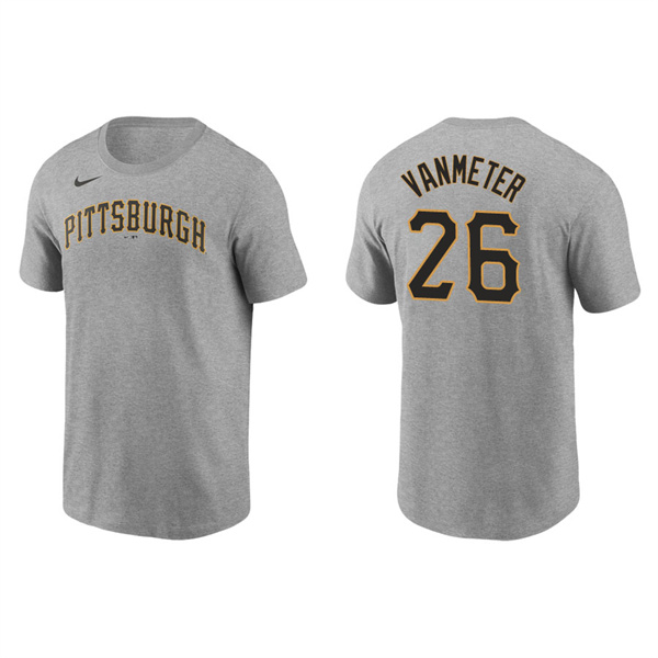 Men's Pittsburgh Pirates Josh VanMeter Gray Name & Number Nike T-Shirt