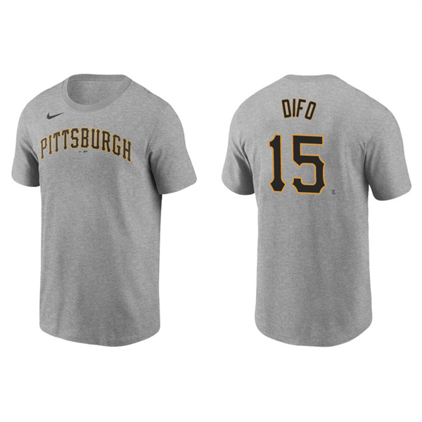 Men's Pittsburgh Pirates Wilmer Difo Gray Name & Number Nike T-Shirt