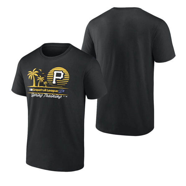 Men's Pittsburgh Pirates Fanatics Branded Black 2022 MLB Spring Training Grapefruit League Horizon Line T-Shirt