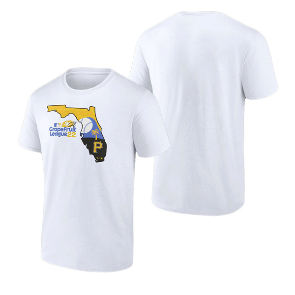 Men's Pittsburgh Pirates Fanatics Branded White 2022 MLB Spring Training Grapefruit League State Fill T-Shirt