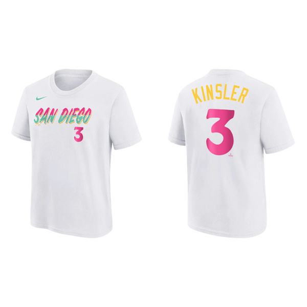 Ian Kinsler Youth San Diego Padres White 2022 City Connect T-Shirt
