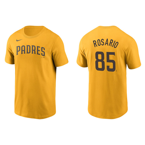 Men's Eguy Rosario San Diego Padres Gold Name & Number Nike T-Shirt